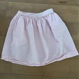 Crewcuts pink and white striped girls seersucker skirt size 10